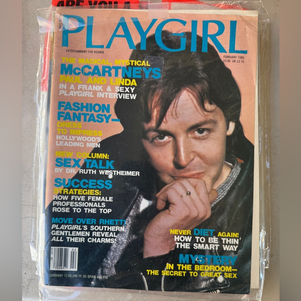 Playgirl Magazine February 1985 Paul McCartney Cover